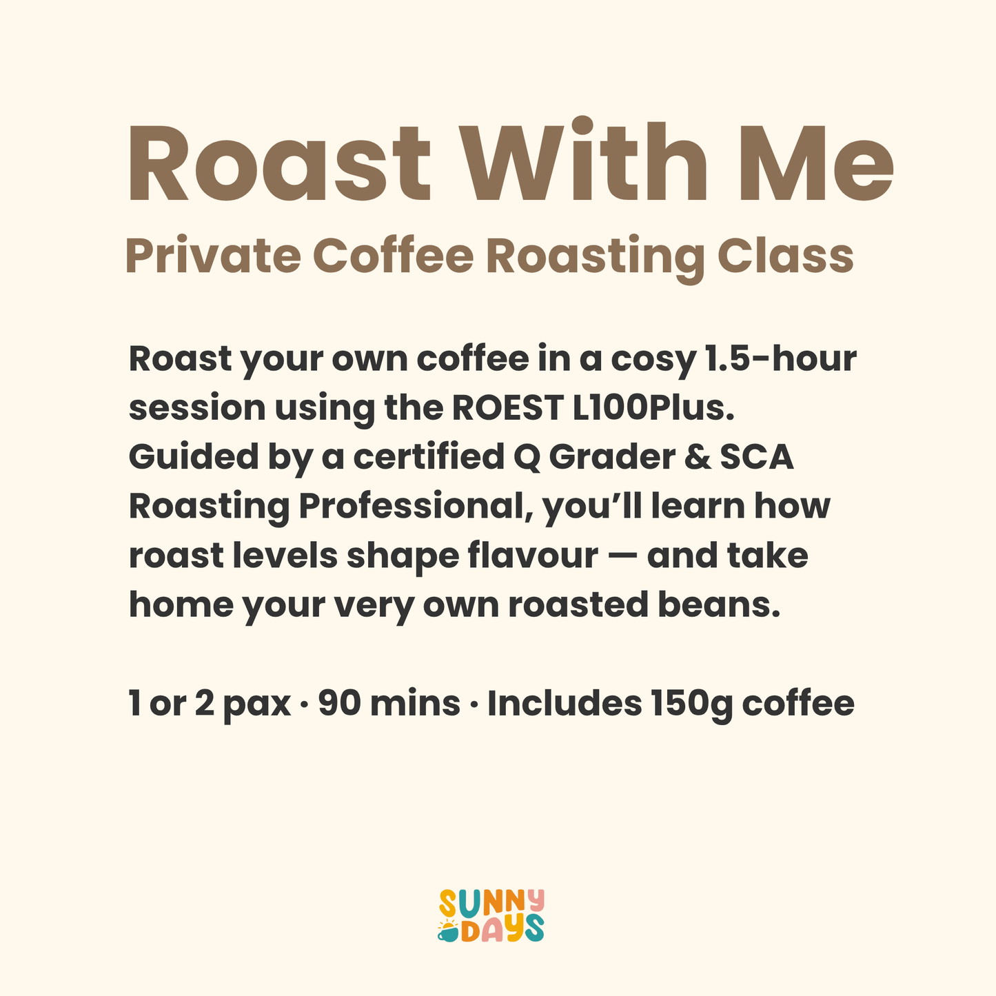 Roast With Me — Private Coffee Roasting Session