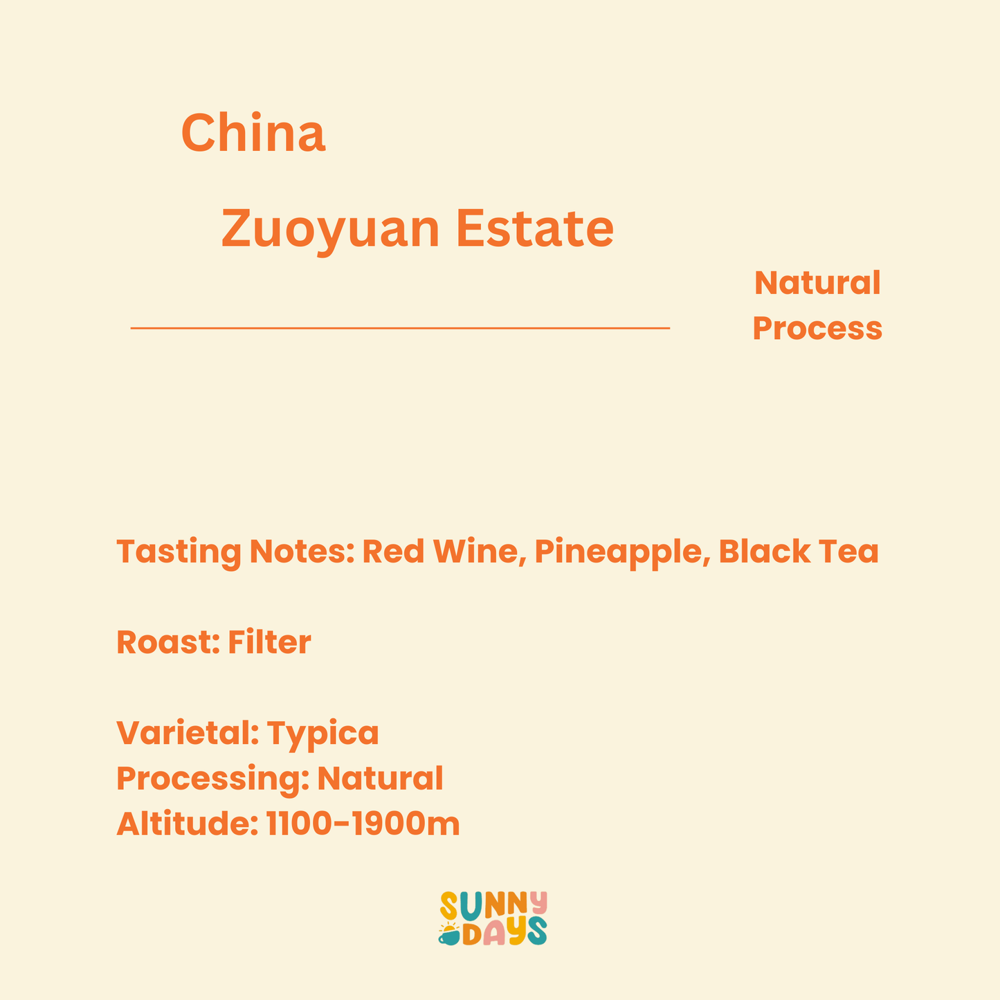 China - Yunnan Baoshan Typica Natural